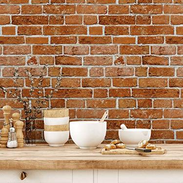 Imagem de Papel De Parede Adesivo Lavável Tijolo Aparente Bem Estar