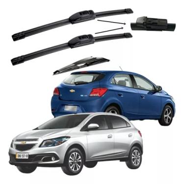 Imagem de Palheta Limpador Parabrisa Onix 2012 á 2018 Reforçada Par Dianteiro e Traseiro