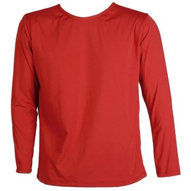 Imagem de Camisa Termica Fator Protecao Solar Adulto Uv 50 Vermelha-Unissex