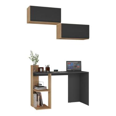 Imagem de Conjunto Escritório Escrivaninha e Armário Aéreo 2 Portas Multimóveis MP7008