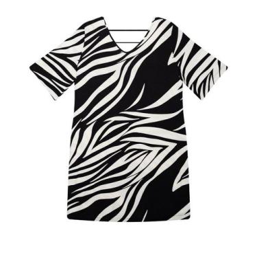 Imagem de Vestido Feminino Estampa Zebra Plus Size - Secret Glam