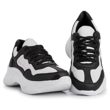 Imagem de Tenis Sola Alta Feminino Sneaker Chunk Caminhada Confortavel Flatform Cor:Colorido;Tamanho:39;Genero:Feminino