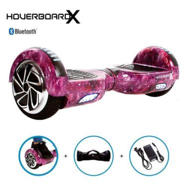 Imagem de Skate Elétrico 6,5 Aurora Lilás Hoverboardx Bluetooth Bolsa