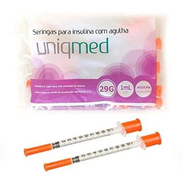 Imagem de Seringa Insulina 1ml 12,7x0,33m 29g Ultrafine Uniqmed Kit/10