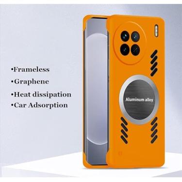 Imagem de Frameless Graphene Heat dissipation Car Magnetic Adsorption Case For vivo X90 X80 X70 X...