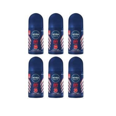 Imagem de Desodorante Roll-On Nivea 50Ml Masc Dry Impact - Kit Com 6Un