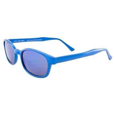 Imagem de Pacific Coast Feather Masculino Óculos De Sol Pacific Coast The Original Kd'S Biker Shades Da Pcsun Ice Frames Mirror Lentes., Pequeno Médio Azul
