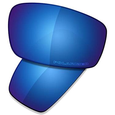 Imagem de SAUCER Lentes de substituição premium para óculos de sol Oakley Monster Pup High Defense – Azul meia-noite polarizado