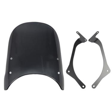 Imagem de Para-brisa dianteiro de motocicleta, resistente ao vento de alta resistência, ajuste perfeito, defletores de fluxo de ar de motocicleta, antiimpacto para CT125 CT110 Cub (cinza)