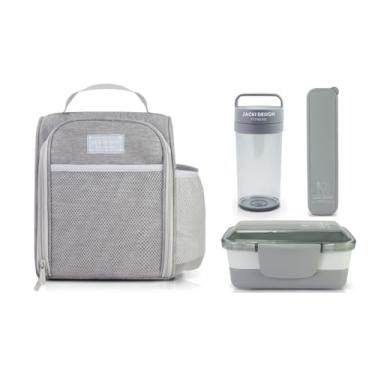 Imagem de Bolsa Térmica + Marmita + Garrafa + Porta Talher/Joy KBT-870 Cinza