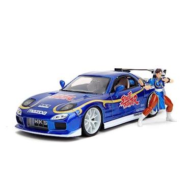 Imagem de 1993 Mazda RX-7 w/Chun-Li Figure, Street Fighter - Jada Toys 30838-1/24 Scale Diecast Car