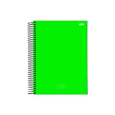 Imagem de Caderno Espiral Universitário 10 Matérias  200 Folhas Verde Stomp - Jandaia