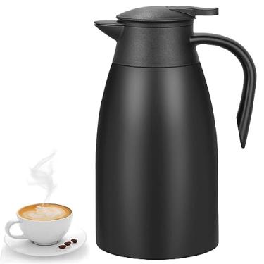 Imagem de Garrafa térmica de café de aço inoxidável de 2,9 litros, garrafa térmica de café – Dispensador térmico de água térmica de parede dupla para manter 12 horas quente/24 horas de água fria, garrafa
