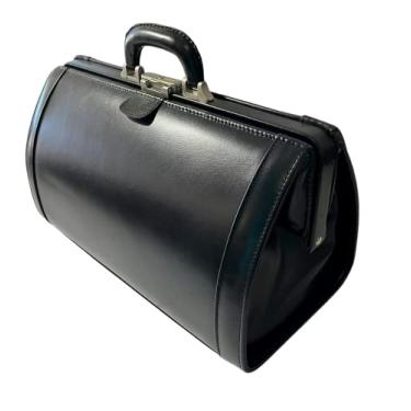 Imagem de Bolsa médica de couro fino RA Bock - Extra Grande, Preto, X-Large