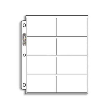 Imagem de Ultra Pro 20 (Vinte) Páginas de Cupom com 8 Bolsos – Página de Cupom com Oito Bolsos (8 Compartimentos de Carga Superior/Horizontal)