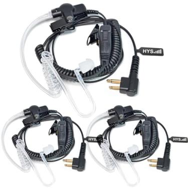 Imagem de HYS Fone de ouvido de vigilância com microfone, kit de áudio com tubo de bobina acústica transparente para Motorola CP100D CP200 CP185 CLS1410 CLS1110 DTR650 RDU4100 RDU4160D RMU2040 RMU2080D CLS 1410