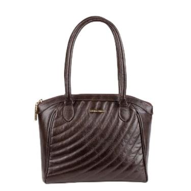 Imagem de Bolsa de couro matelassê Rebeca - Café