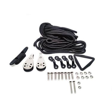 Imagem de PactradeMarine Kit de carrinho de ancoragem para barco de caiaque com corda