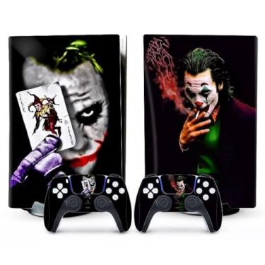 Imagem de XSUID PS5 Skin - Disc Edition Game Console and Controller Accessories Cover Skins PS5 Controller Skin Gift PS5 Skins for Console Full Set Black Joker