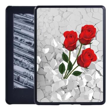 Imagem de Capa rígida para tablet Kindle 10ª/8ª geração/Kindle Paperwhite 1 5th/2 6th/3 7th/4 10th Tablet Capa protetora durável (15.3D Art-Rose,Kindle J9G29R)