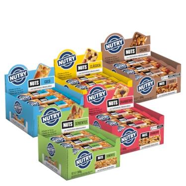 Imagem de Kit 5 Barra de Nuts Nutry Caixa C/60 Unidades - Nutrimental