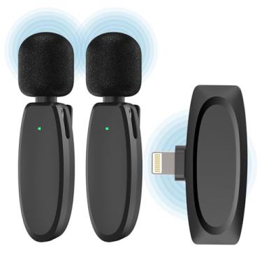 Imagem de MAXTOP Microfone Lavalier sem fio CompactSound AP004-2-L para iPhone | 48 kHz | Alcance de 1,8 m | Áudio cristalino | Ideal para streamers, podcasts e criadores de conteúdo