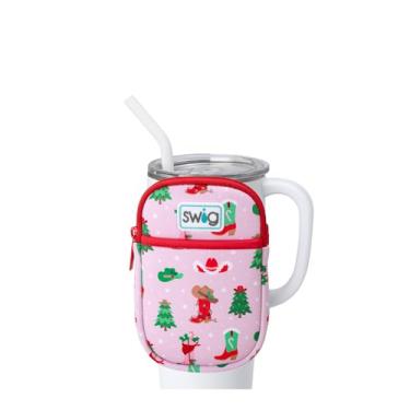 Imagem de Swig Life Bolsa Mega Caneca, Bolsa para Garrafa de Água com Alça Ajustável, Pochete de Garrafa de Água com Bolso para Telefone com Zíper, Acessórios para Copo (Feriados Formosos)