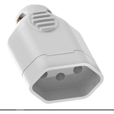Imagem de Pino Fêmea 2P + Terra Bipolar 10A 250V Branco  Ilumi 1433