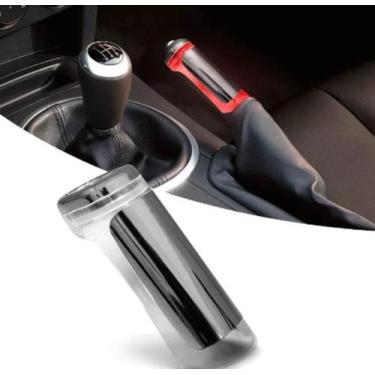 Imagem de Cobertura Cromada Para Manopla Do Freio De Mão Com Led Vermelho - SerA