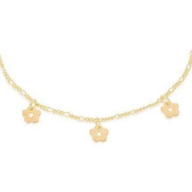 Imagem de Tornozeleira banhado ouro 3x 24k 18k e 22k feminina pulseira de pé com