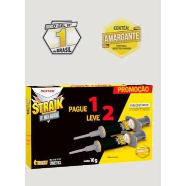 Imagem de Kit Gel Em Seringa Eficaz Contra Baratas 2 em 1 10g Cada - Straik