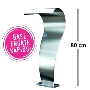 Imagem de Cascata Naja Para Piscina Tamanho Média 80 Cm Altura Inox Fácil Instal