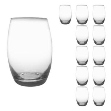 Imagem de Conjunto 12 Copos Vidro 450ml Bellagio Redondo Cinza Degrade - Casa Li