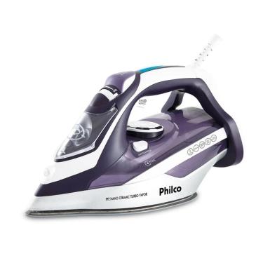 Imagem de Ferro de Passar Roupa Philco A Vapor 1200w PFE NANO CERAMIC  Antiaderente Passa no Cabide TURBO 110v