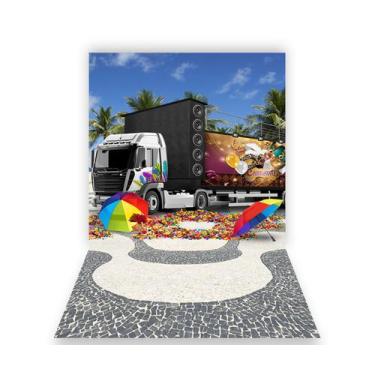 Imagem de Fundo Fotográfico 1,50 X 2,70 - Carnaval Trio Elétrico Divertido 052 -
