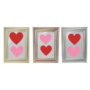 Imagem de Porta Retrato Rose Gold Dourado Prata 20x25 Luxo Decoração - ONYX,  Pr