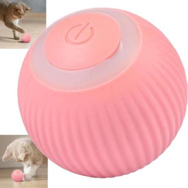 Imagem de Bola Giratoria Inteligente Brinquedo Gato Pet USB Bateria Recarregavel