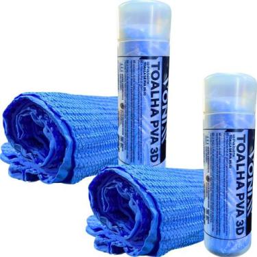 Imagem de 2- Toalha Pva 3d Secagem Automotiva Super Absorvente 66x43cm - VONIXX