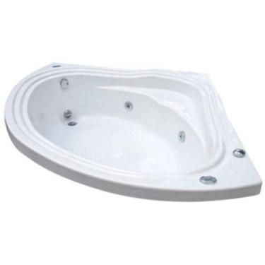 Imagem de Banheira de Hidromassagem Ouro Fino Acrílica Kantho 1,30m x 1,30m x 40