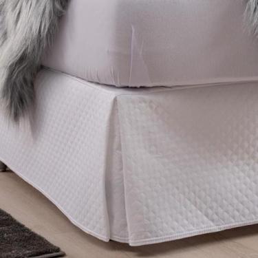 Imagem de Saia para Cama Box Casal Micromatelada - Loja do Koala, Branco