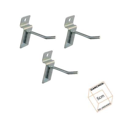 Imagem de Gancho Para Painel Canaletado 5cm Zincado Kit 200 Unidades - LM Balcoe