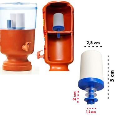 Imagem de Filtro Refil Talha Barro Vela Cerâmica Bebedouro Gravidade - Acquamar