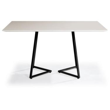 Imagem de Mesa Jantar Floripa Aço Carbono Preto - Drop mobiliário