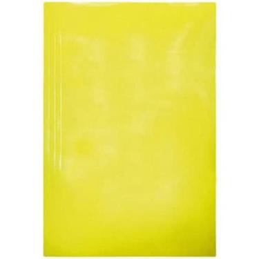 Imagem de Pasta Com Grampo Trilho Papelão Amarelo Polycart