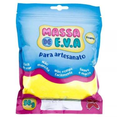 Imagem de Massa De Eva Amarelo Para Artesanato Foamy 50 G - Make+