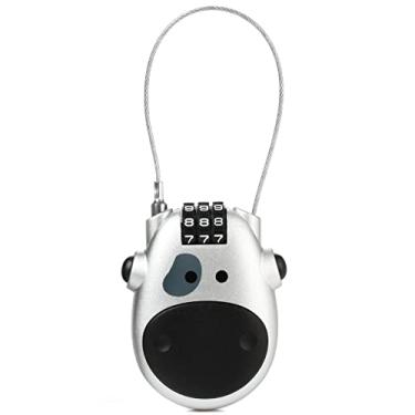 Imagem de NBYT Cabo de bloqueio de combinação de arame retrátil, ideal para encadear vários estojos de viagem, bagagem, mochilas, capacetes de ciclismo, carrinhos de bebê, bolsas esportivas de playground, etc.