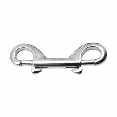 Imagem de MARINE CITY Gancho de mergulho de aço inoxidável 316 de grau marítimo resistente com clipe de pressão de extremidade dupla, 8,5 cm para cordas – Correntes – Correias (pacote com 1)