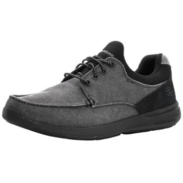 Imagem de Skechers Mocassins masculinos de ajuste relaxado, Preto/preto, 41