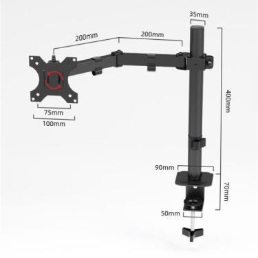 Imagem de Suporte Portátil Com Dupla Montagem de Mesa Para Monitor Com Bandeja P