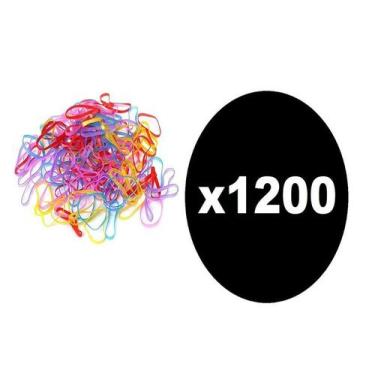 Imagem de 1200 Elásticos de Silicone Cabelo Xuxinha Colorida infantil - Lynx pro